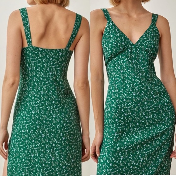 Reformation Emerald Floral Midi Dress - Picture 2 of 13
